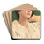 Portrait of the Artists Wife by Adolf Hiremy-Hirschel Art Drink Coaster set Portrait of the Artists Wife by Adolf Hiremy-Hirschel Art Drink Coaster set