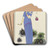 Petite robe de jardin by Charles Martin Art Drink Coaster set
