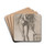 Lucretia by Lucas Van Leyden Drink Coasters - set of 4 Lucretia by Lucas Van Leyden Drink Coasters - set of 4