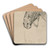 Horse's head by Floris Verster Art Drink Coaster set Horse's head by Floris Verster Art Drink Coaster set