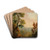 Landscape with Figures in the Background by George Barret Drink Coasters - set of 4