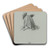 Studienblatt; Kniende weibliche Gewandfigur by Jakob Becker Art Drink Coaster set