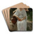 Whisperings of Love by William Bouguereau Art Drink Coaster set Whisperings of Love by William Bouguereau Art Drink Coaster set