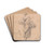 Sketch of a Woman Carrying a Sack and a Basket by Thomas Hastings Drink Coasters - set of 4