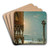 Moonlit Night on St Marks Square, Venice by Giovanni Grubacs Art Drink Coaster set