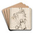 Three putti adorning a herm of Flora by Jacob de Wit Art Drink Coaster set Three putti adorning a herm of Flora by Jacob de Wit Art Drink Coaster set
