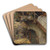 Studie zu einem Stallinterieur by Olga Wisinger-Florian Art Drink Coaster set Studie zu einem Stallinterieur by Olga Wisinger-Florian Art Drink Coaster set