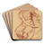 Etude de femme assise sur une chaise by Henri Leopold Lvy Art Drink Coaster set