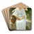 Whisperings of Love by William Bouguereau Art Drink Coaster set Whisperings of Love by William Bouguereau Art Drink Coaster set
