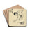 Mnnliche Akte (Studienblatt) by Otto Greiner Drink Coasters - set of 4