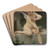 L'amour Au Papillon by William Bouguereau Art Drink Coaster set