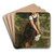 At The Fountain by mile Munier Art Drink Coaster set