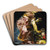 Jeune femme arrangeant des fleurs by Adolphe Monticelli Art Drink Coaster set Jeune femme arrangeant des fleurs by Adolphe Monticelli Art Drink Coaster set