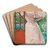 Portrait Of A Young Woman In A Conservatory by James Tissot Art Drink Coaster set