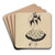 Pierrette by Will R. Barnes Art Drink Coaster set Pierrette by Will R. Barnes Art Drink Coaster set