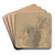 A male and a female figures (study for 'Golgotha') by Otto Greiner Art Drink Coaster set