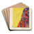 Aufbau in Violett und Rot by Karl Wiener Art Drink Coaster set Aufbau in Violett und Rot by Karl Wiener Art Drink Coaster set