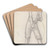 Study of a Youth by Sir John Everett Millais Art Drink Coaster set Study of a Youth by Sir John Everett Millais Art Drink Coaster set