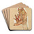 Self-Portrait with Splayed Fingers by Egon Schiele Art Drink Coaster set Self-Portrait with Splayed Fingers by Egon Schiele Art Drink Coaster set