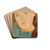 Girl with a red plait by Tadeusz Makowski Drink Coasters - set of 4 Girl with a red plait by Tadeusz Makowski Drink Coasters - set of 4