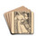 Meisje met een mand en jongen met een touw by Richard Nicolas Roland Holst Drink Coasters - set of 4 Meisje met een mand en jongen met een touw by Richard Nicolas Roland Holst Drink Coasters - set of 4