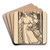 Meisje met een mand en jongen met een touw by Richard Nicolas Roland Holst Art Drink Coaster set Meisje met een mand en jongen met een touw by Richard Nicolas Roland Holst Art Drink Coaster set