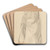 Woman with Headscarf by Gustav Wentzel Art Drink Coaster set