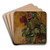Hollyhocks by Ross Sterling Turner Art Drink Coaster set
