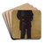 The Thinker; Portrait of Louis N. Kenton by Thomas Eakins Art Drink Coaster set The Thinker; Portrait of Louis N. Kenton by Thomas Eakins Art Drink Coaster set