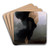 La Nuit by William Bouguereau Art Drink Coaster set