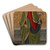 Saint Lucy by Workshop of Raphael Vergos Art Drink Coaster set