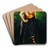 Betalo Rubino, Dramatic Dancer by Robert Henri Art Drink Coaster set