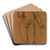 Femme nue debout, de face by Pierre Puvis de Chavannes Art Drink Coaster set