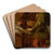 The Painters Jan van Eyck and Rogier van der Weyden by Nicaise De Keyser Art Drink Coaster set