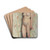 Standing Female Nude by Sigismund Righini Drink Coasters - set of 4