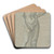 Standing Youth Holding a Club by Domenico Veneziano Art Drink Coaster set