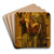 Madonna and Child Enthroned by Nicola di Maestro Antonio Art Drink Coaster set