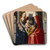 The Saint Anne Altarpiece - Saint Anne with the Virgin and Child (middle panel) by Workshop of Gerard David Art Drink Coaster set