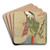The Salt Maidens, Matsukaze with Yukihiras Coat by Chbunsai Eishi Art Drink Coaster set