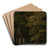 View in a Forest, Outer Left Wing of a Triptych by Gerard David Art Drink Coaster set