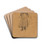 Sketch ofFigures by William James Glackens Drink Coasters - set of 4