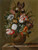 Roses, tulips, an iris and other flowers in a stoneware vase on a ledge with a lizard, stag beetle and snail (1644) by Jacob Marrel Art Print Download