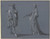 Zwei Figuren in eleganter Tracht, links ein stehender Kavalier in Vorderansicht, rechts eine stehende Dame im Profil nach links mit einem Fcher in der Rechten by Jacob Weyer Art Print Download