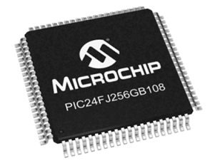 PIC24FJ256GB108-I/PT | 16-Bit Flash Microcontroller with USB, TQFP-80