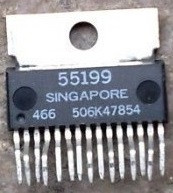 55199 ; IC ECU Car Engine Power Driver IC, ZIP-15