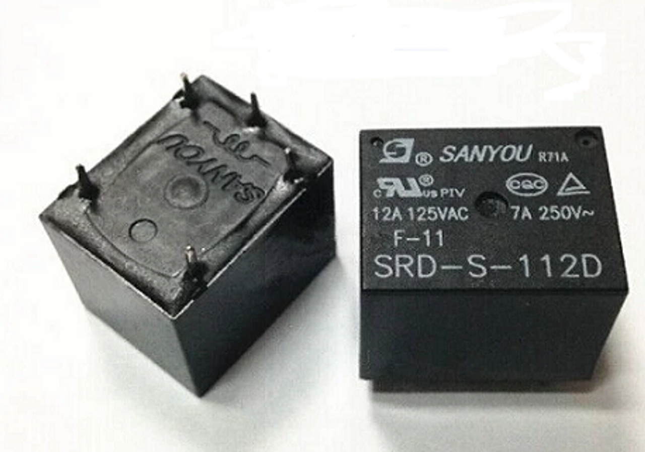 SRD-S-112D ; Relay 12VDC SPDT 12A 125VAC 7A 250VAC, 1C Form