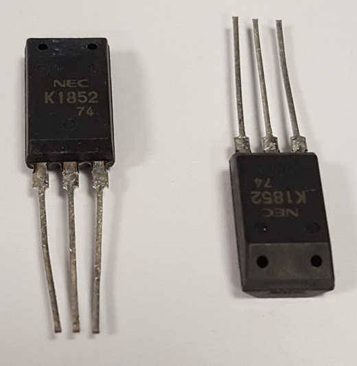 K1852 : 2SK1852 | Transistor N-MOSFET 100V 10A 1.8W 0.12Ω with Protections, ~TO-126F