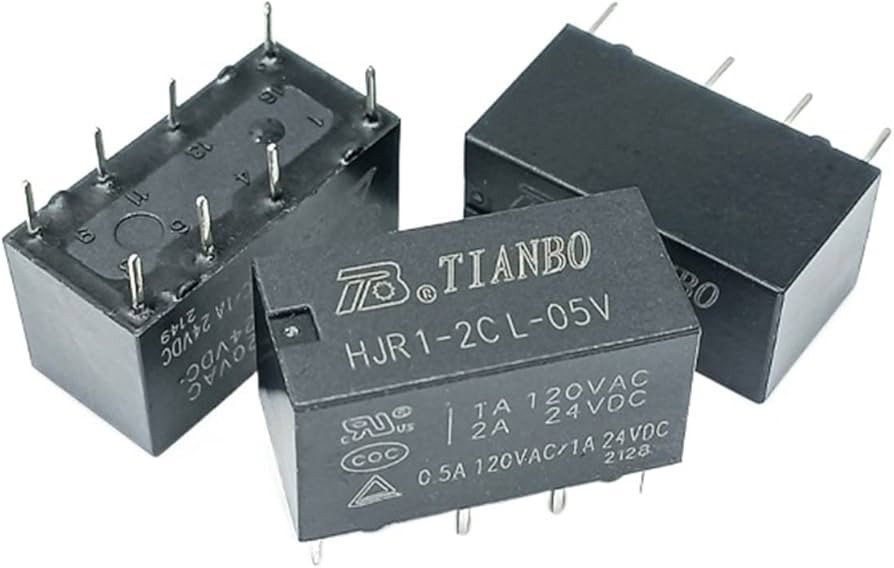 HJR1-2CL-05V | Relay Electromechanical 5VDC 2A DPDT, DIP-8