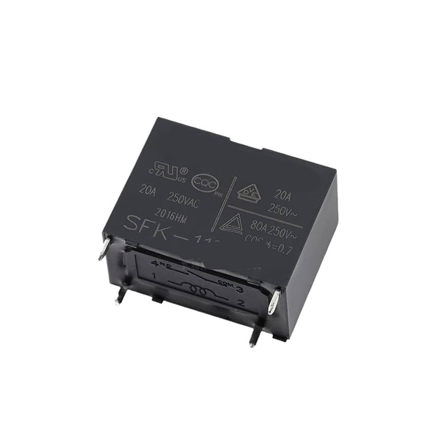 SFK-112DMP-E ; Relay Electromechanical 12VDC 20A SPST, DIP-4