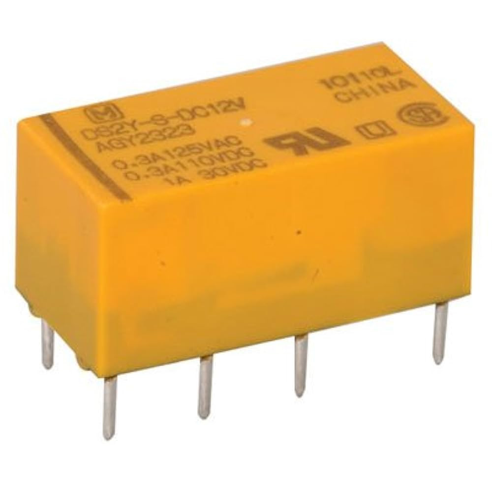 DS2Y-S-DC12V ; Relay Electromechanical 12VDC 1A DPDT, DIP-8